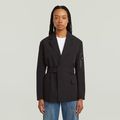 Belted Blazer - Black - Women