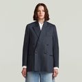 Double Breasted Blazer - Dark blue - Women