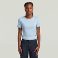 Girls T-Shirt Slim Crop - Light blue - girls