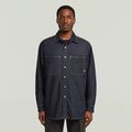 Relaxed 2-pocket Shirt - Dark blue - Men
