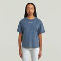 Washed G-Script T-Shirt - Medium blue - Women