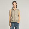 Washed Lightweight Zip Knitted Top - Beige - Women