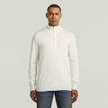 Half Zip Knitted Sweater - Beige - Men