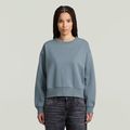 Premium Core Cropped Loose Sweater - Grey - Women