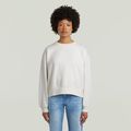 Premium Core Cropped Loose Sweater - White - Women