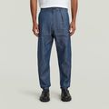 Pleated Chino Relaxed Tapered Jeans - Dark blue - Men
