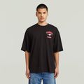 Running Dog Back Graphic Boxy T-Shirt - Black - Men