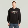 Running Dog Back Graphic Sweater - Black - Men