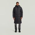 Long Padded Winter Jacket - Black - Men