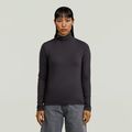 Regular Mock T-Shirt - Black - Women