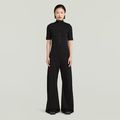 Wide Leg Jumpsuit - Black - Women