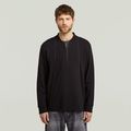 Tweeter A-Line Half Zip T-Shirt - Black - Men