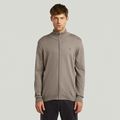 Core Zip Through Knit - Beige - Men