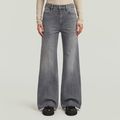 Deck Ultra High Wide Leg Jeans - Grey - Women