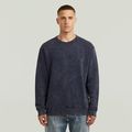 Washed Sweater - Dark blue - Men