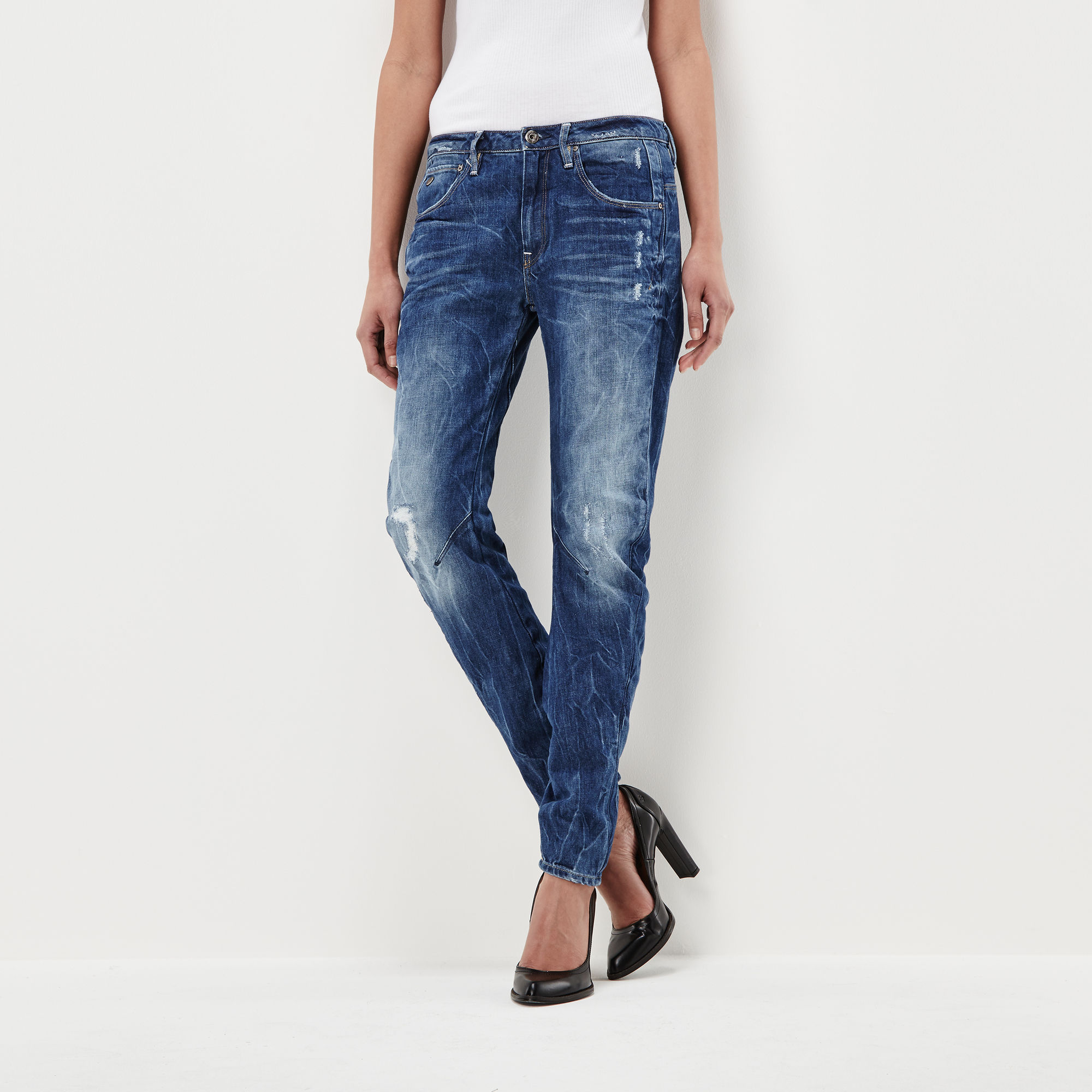 Arc 3D Low Waist Boyfriend Jeans - Mittelblau - Damen