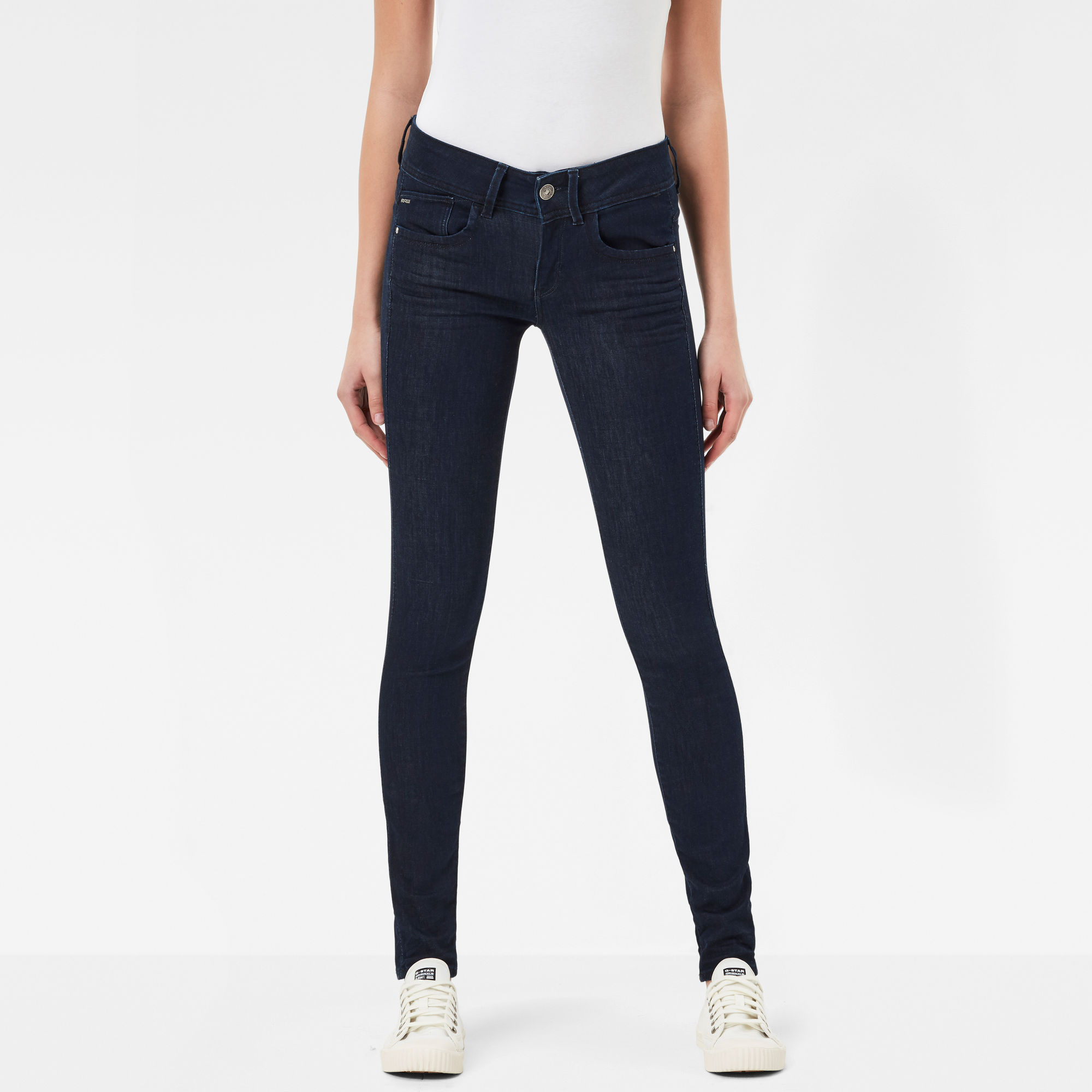 G-Star RAW Dames Lynn Mid Waist Skinny Jeans Donkerblauw G-Star RAW Dames Lynn Mid Waist Skinny Jeans Donkerblauw