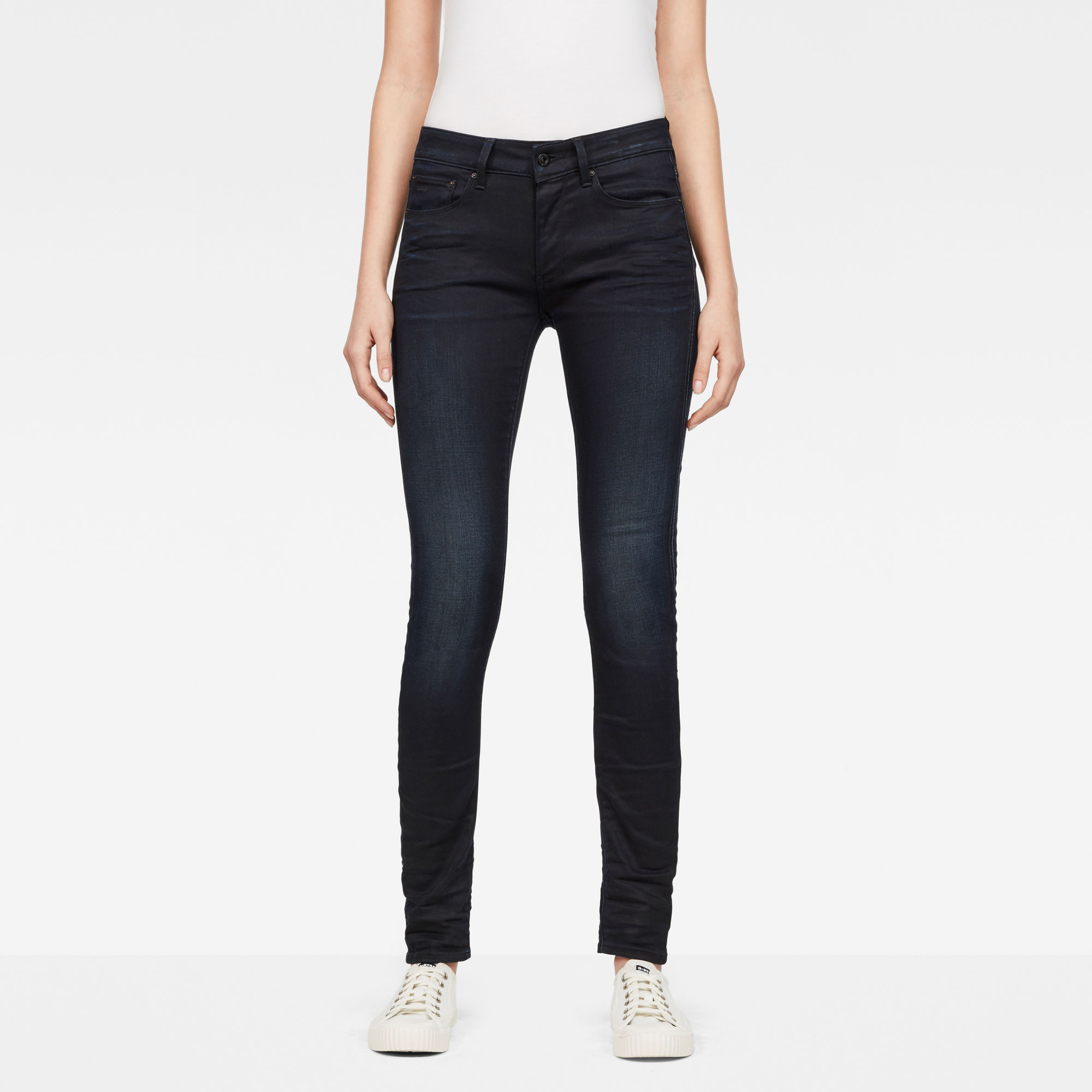 G-Star RAW 3301 Contour Skinny Jeans Donkerblauw Dames