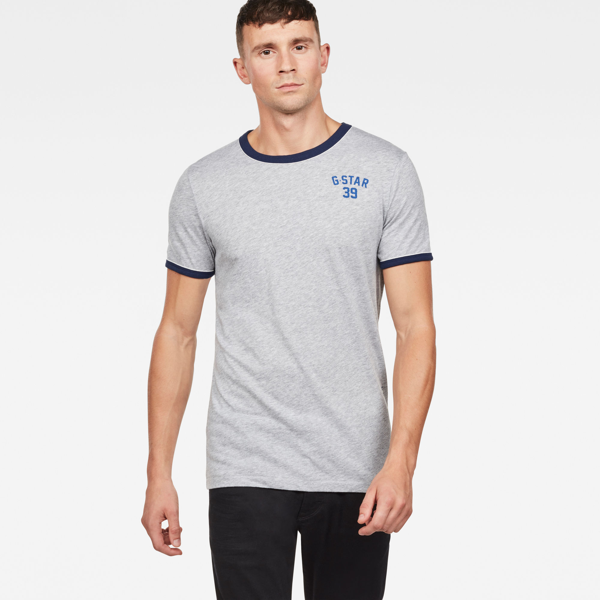 G-Star RAW Heren Polyca Slim T-Shirt Grijs G-Star RAW Heren Polyca Slim T-Shirt Grijs