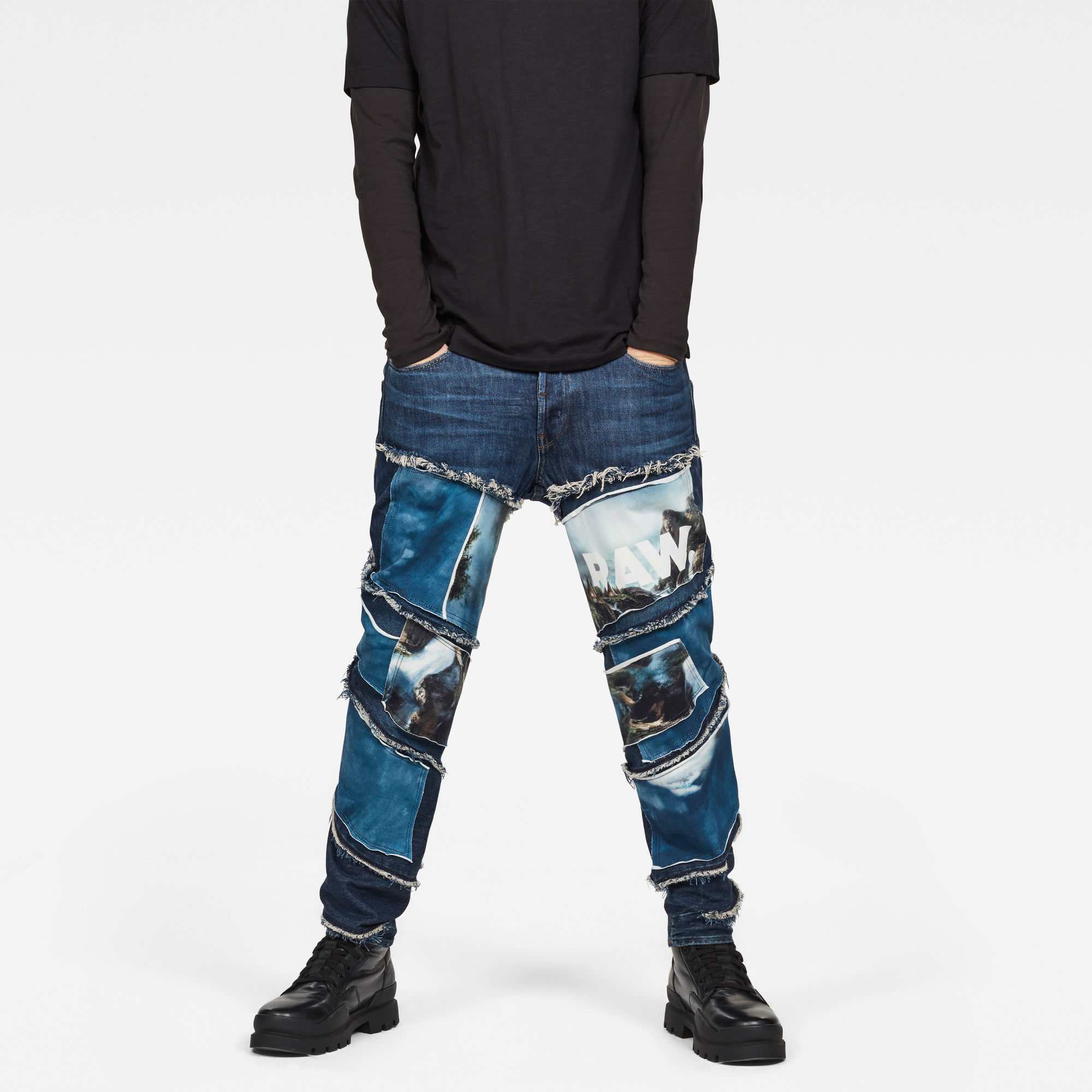 G-Star RAW Heren Spiraq RFTP 3D Slim Jeans Blauw G-Star RAW Heren Spiraq RFTP 3D Slim Jeans Blauw