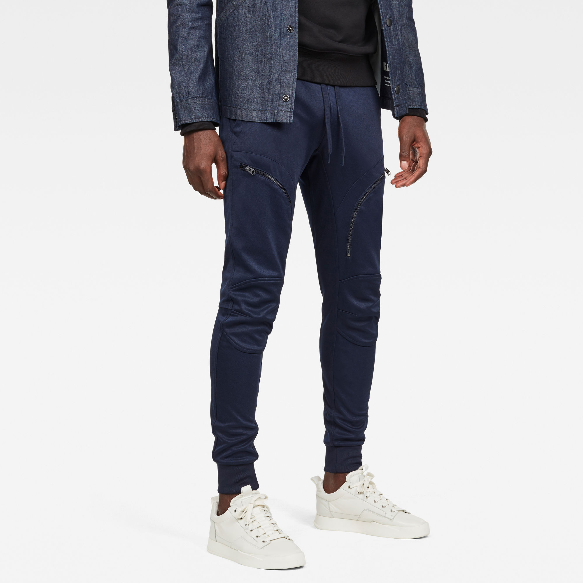 G-Star RAW Heren Air Defence Zip 3D Slim Sweatpants Donkerblauw G-Star RAW Heren Air Defence Zip 3D Slim Sweatpants Donkerblauw