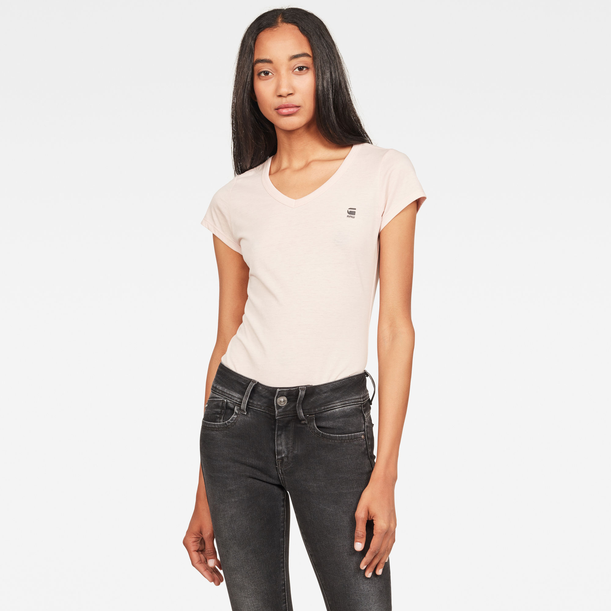 G-Star RAW Dames Eyben Slim Top Roze G-Star RAW Dames Eyben Slim Top Roze