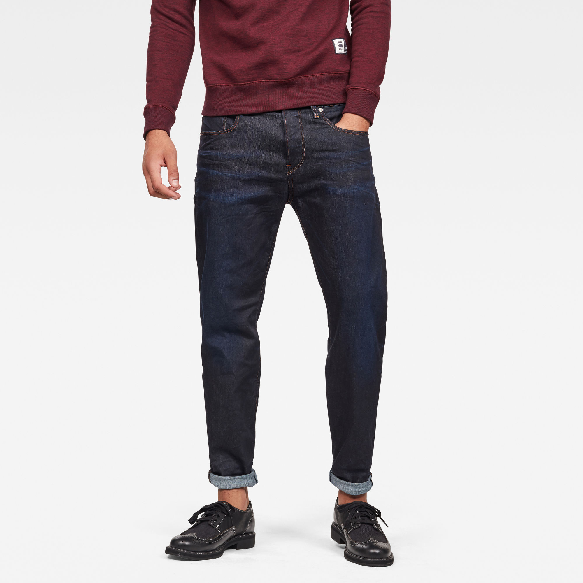 G-Star RAW Heren 3301 Relaxed Straight Jeans Donkerblauw G-Star RAW Heren 3301 Relaxed Straight Jeans Donkerblauw