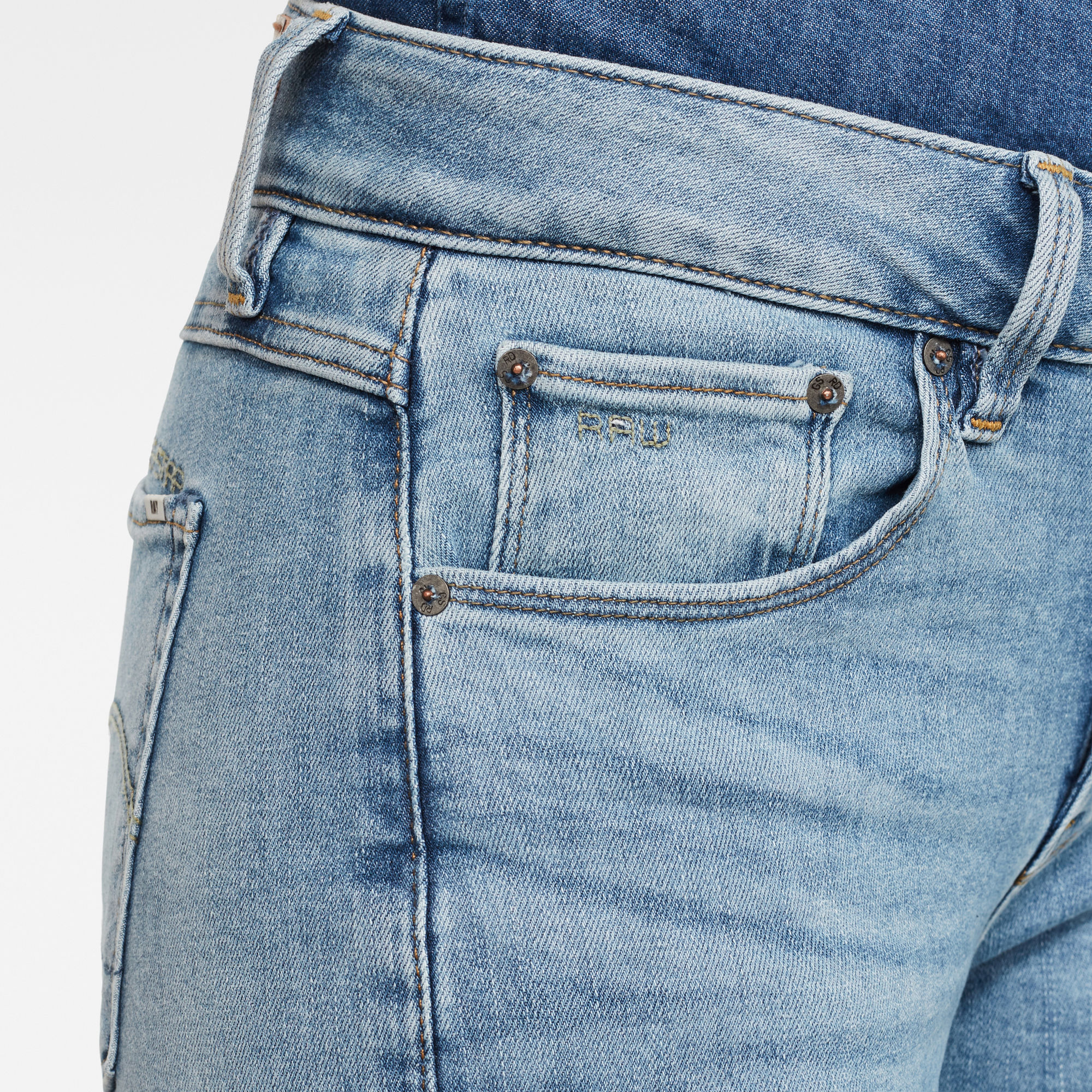 G-Star RAW 3301 Mid Skinny Jeans Midden blauw Dames