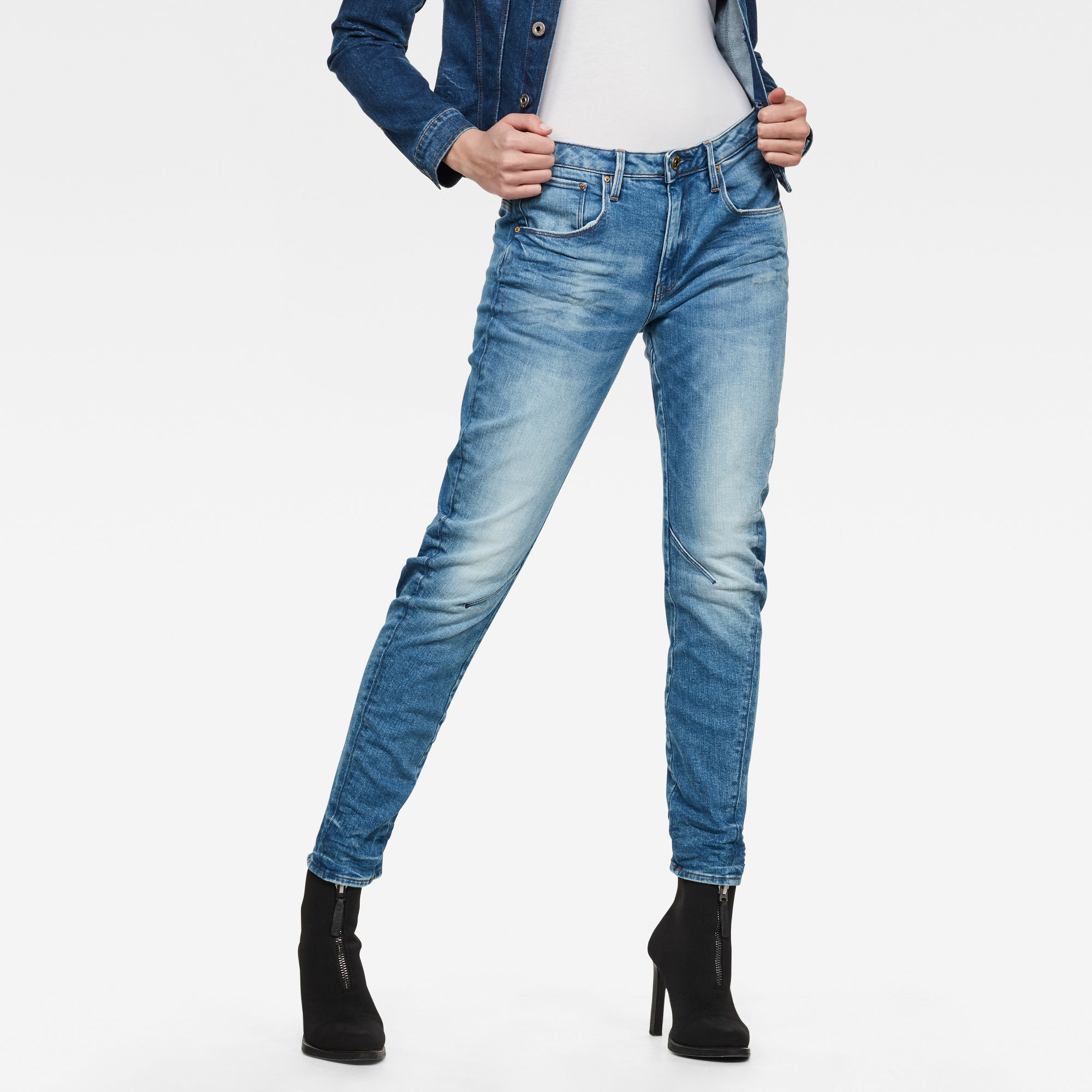 

Arc 3D Low Boyfriend Jeans - Medium blue - Women