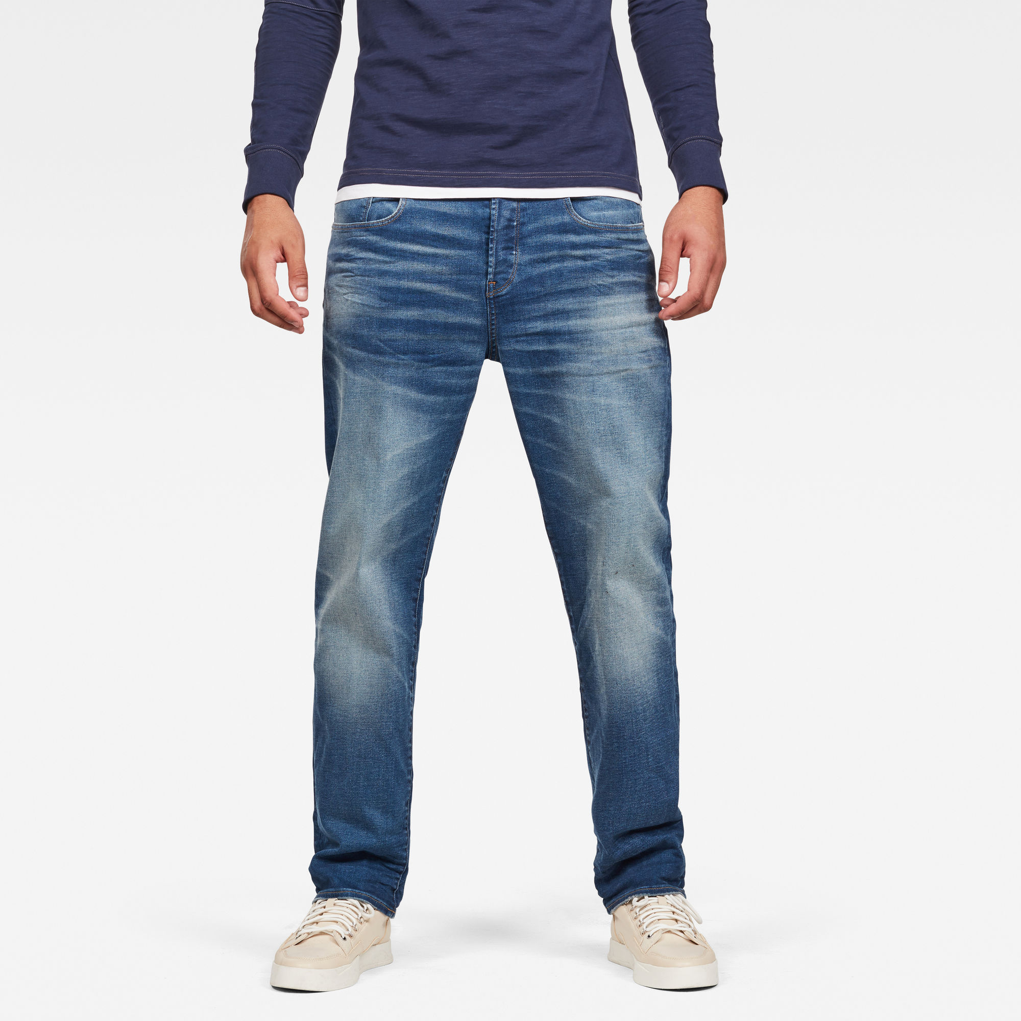 

3301 Relaxed Straight Jeans - Midden blauw - Heren