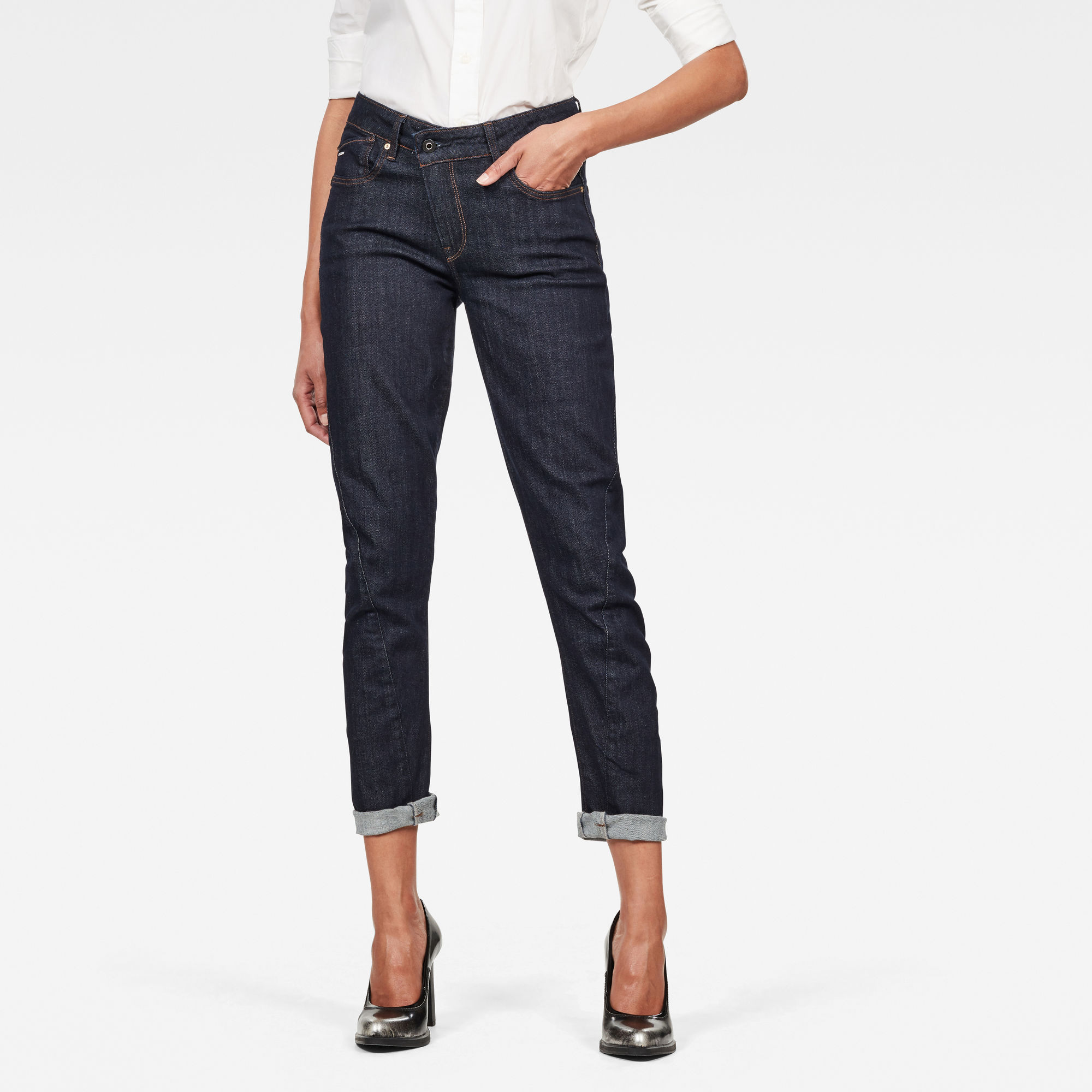 

Joci 3D Mid Slim Jeans - Donkerblauw - Dames