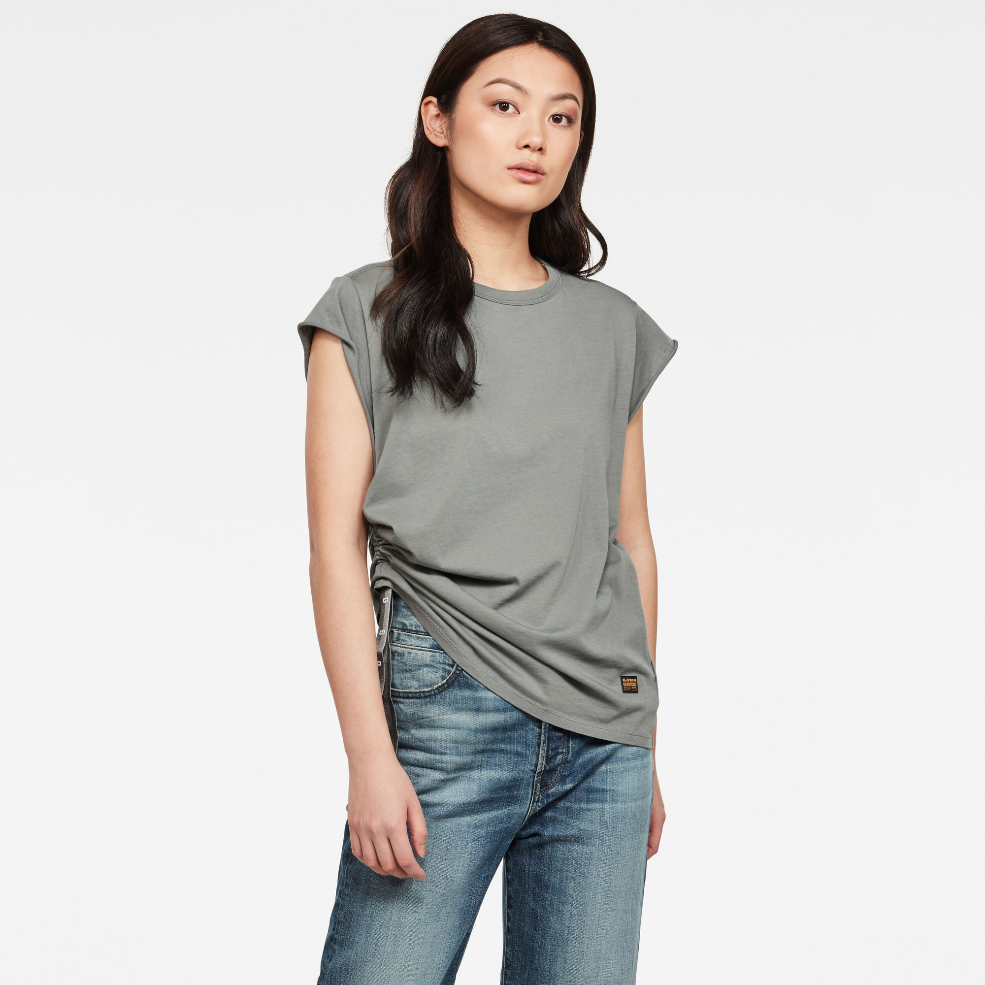 G-Star RAW Dames GSRAW Knotted Top Grijs G-Star RAW Dames GSRAW Knotted Top Grijs