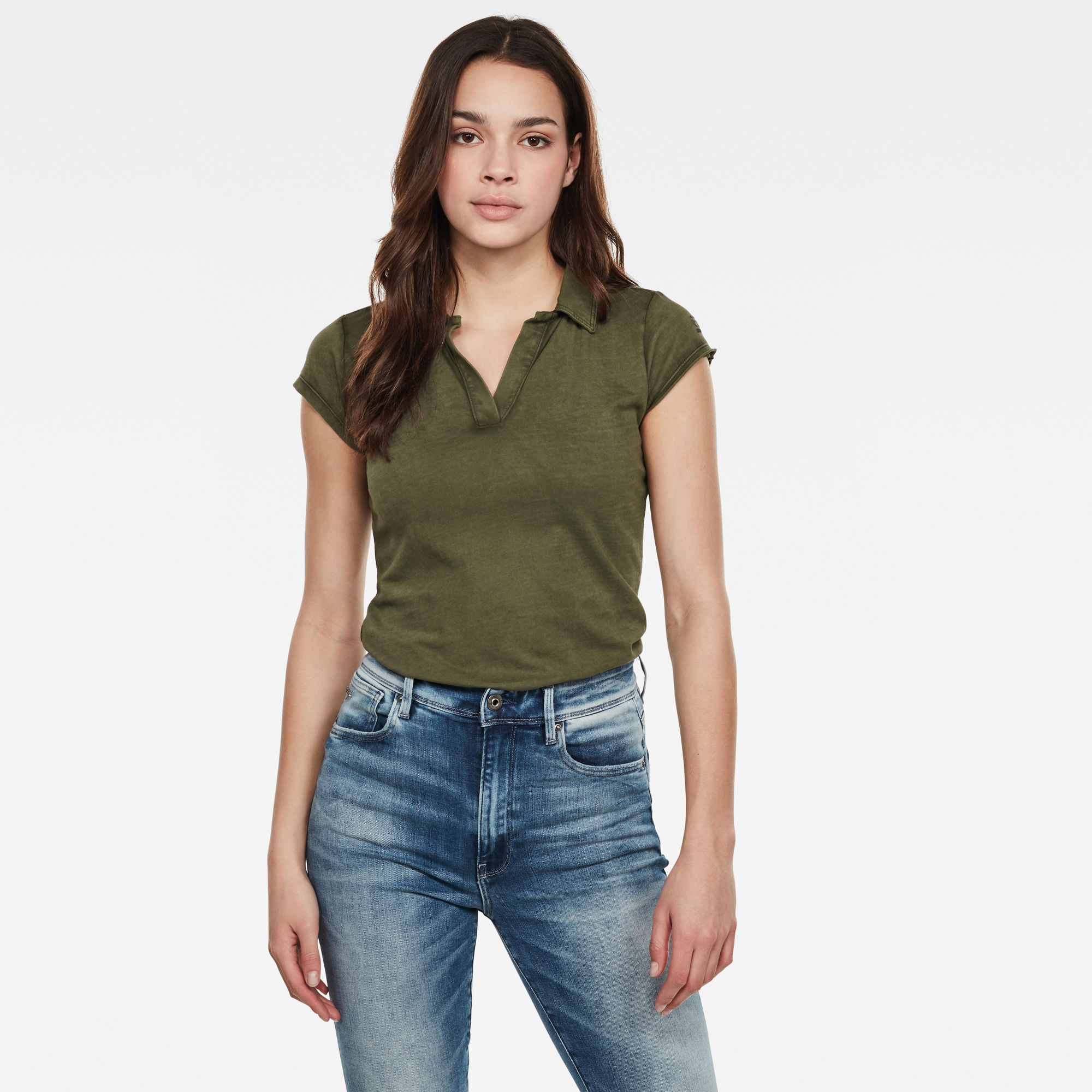 Noril Poloshirt Slim - Grün - Damen