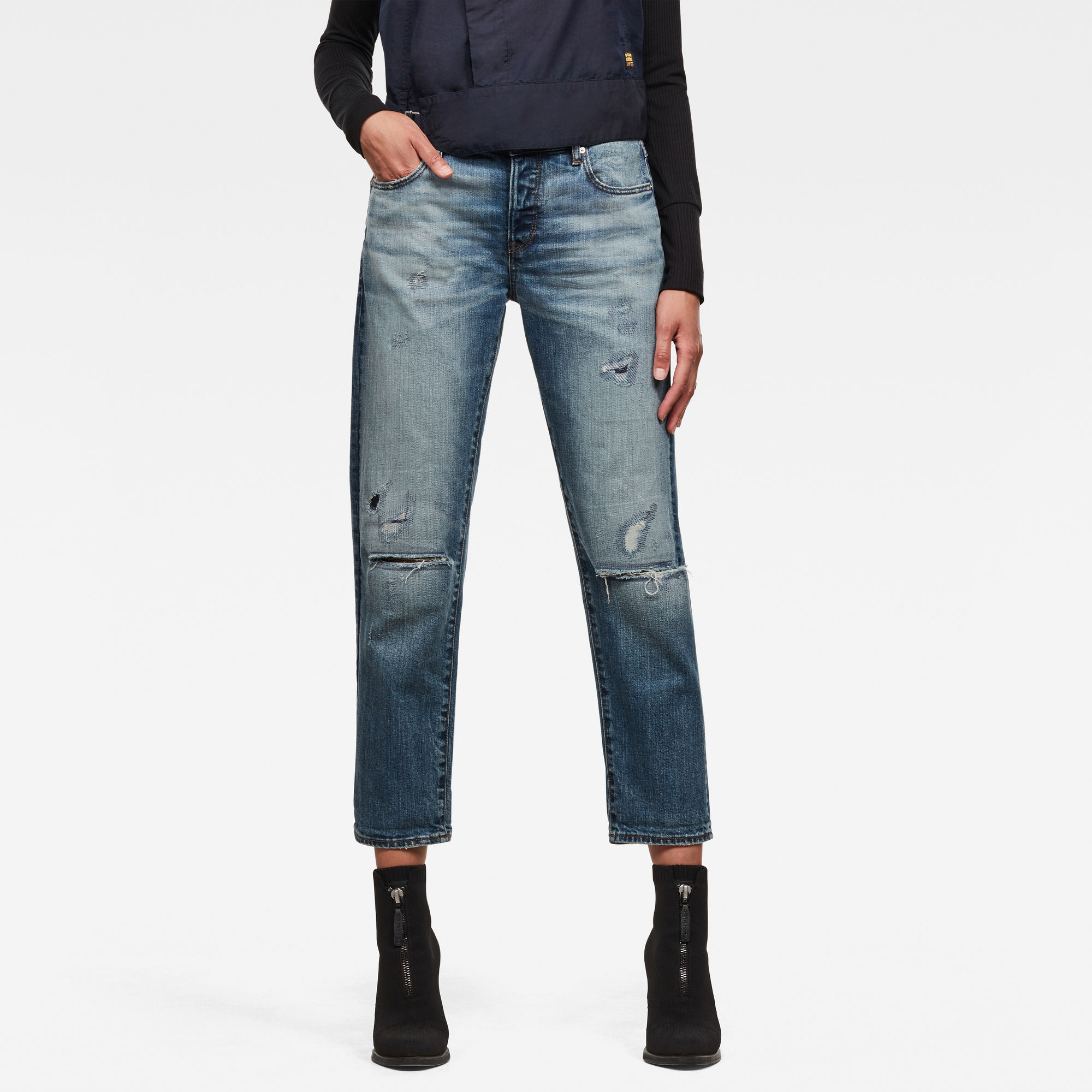 G-Star RAW Dames Kate Boyfriend C Jeans Blauw G-Star RAW Dames Kate Boyfriend C Jeans Blauw