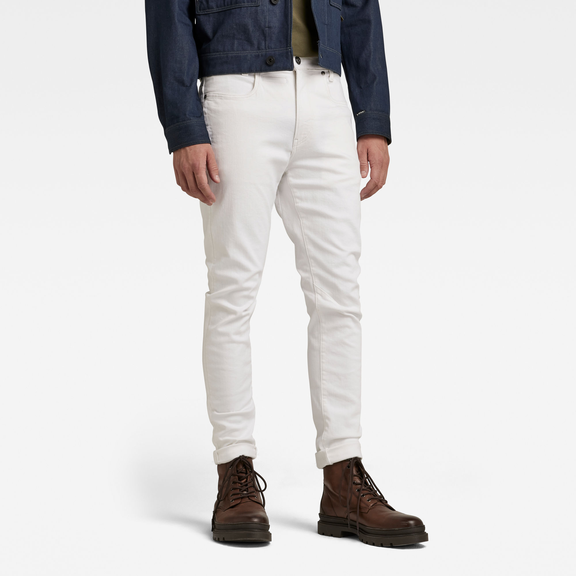 G-Star RAW Heren D-Staq 3D Slim Jeans Wit G-Star RAW Heren D-Staq 3D Slim Jeans Wit