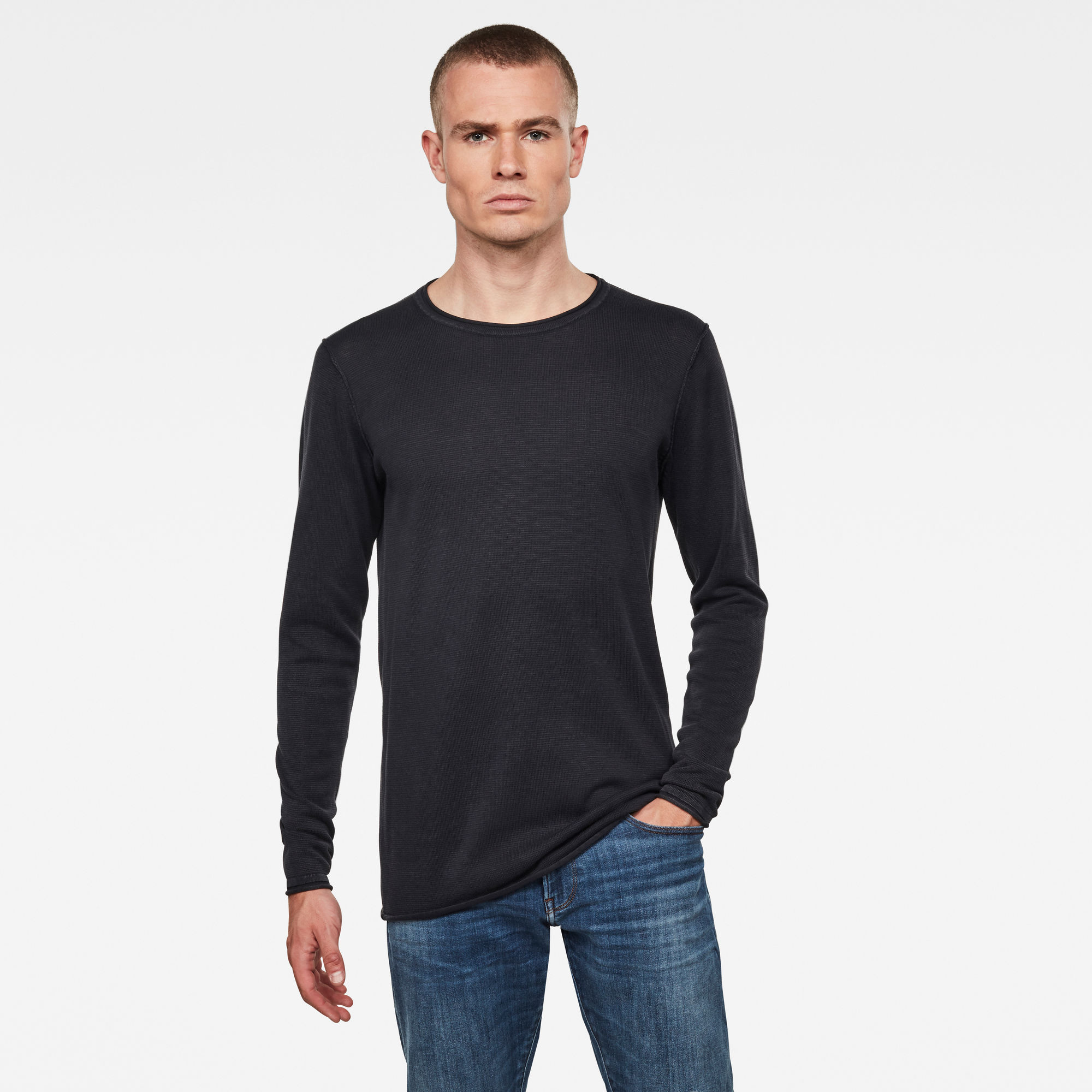 G-Star RAW Heren Bronek Knitted Sweater Zwart G-Star RAW Heren Bronek Knitted Sweater Zwart