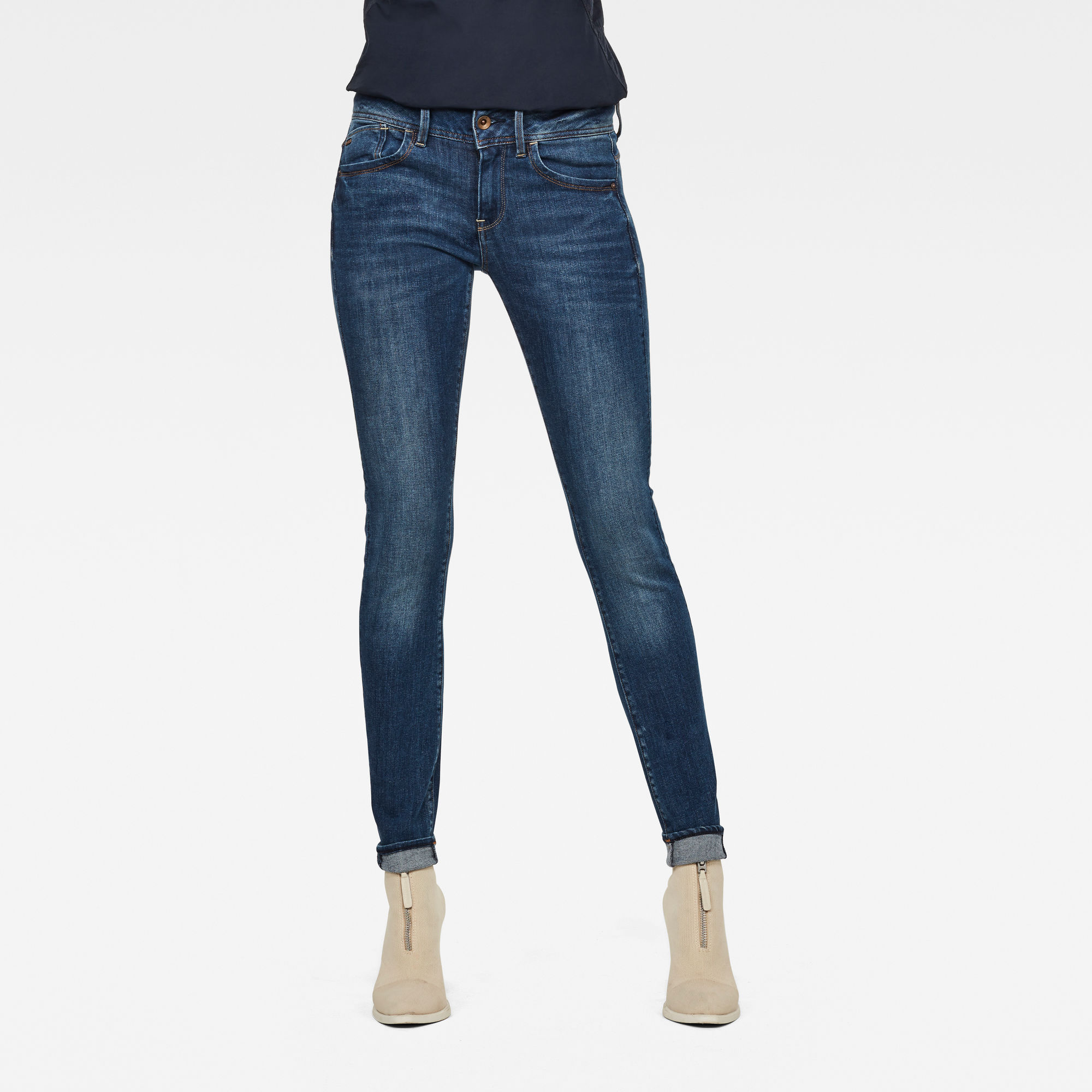 Lynn Mid Skinny Jeans - Mittelblau - Damen