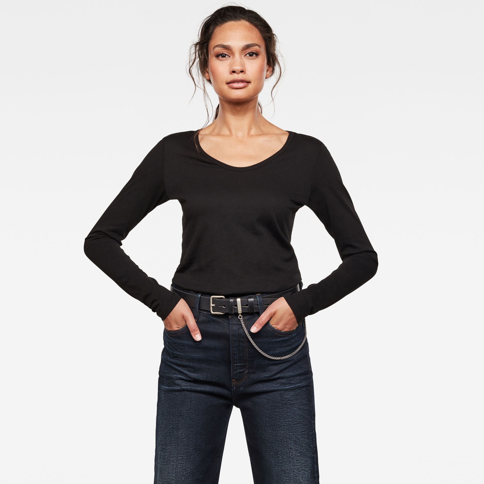 G-Star RAW Dames Core Eyben Slim Top Zwart G-Star RAW Dames Core Eyben Slim Top Zwart