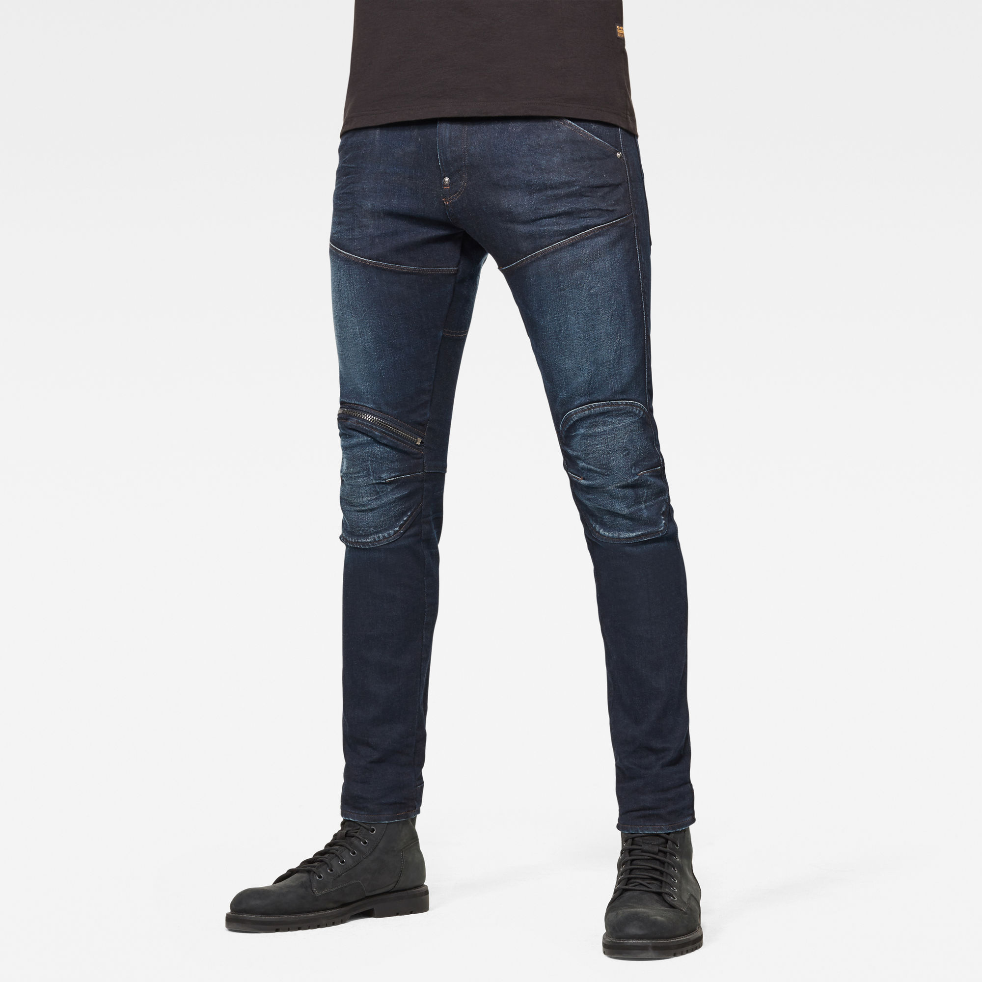 G-Star RAW Heren 5620 3D Zip Knee Skinny Jeans Donkerblauw G-Star RAW Heren 5620 3D Zip Knee Skinny Jeans Donkerblauw