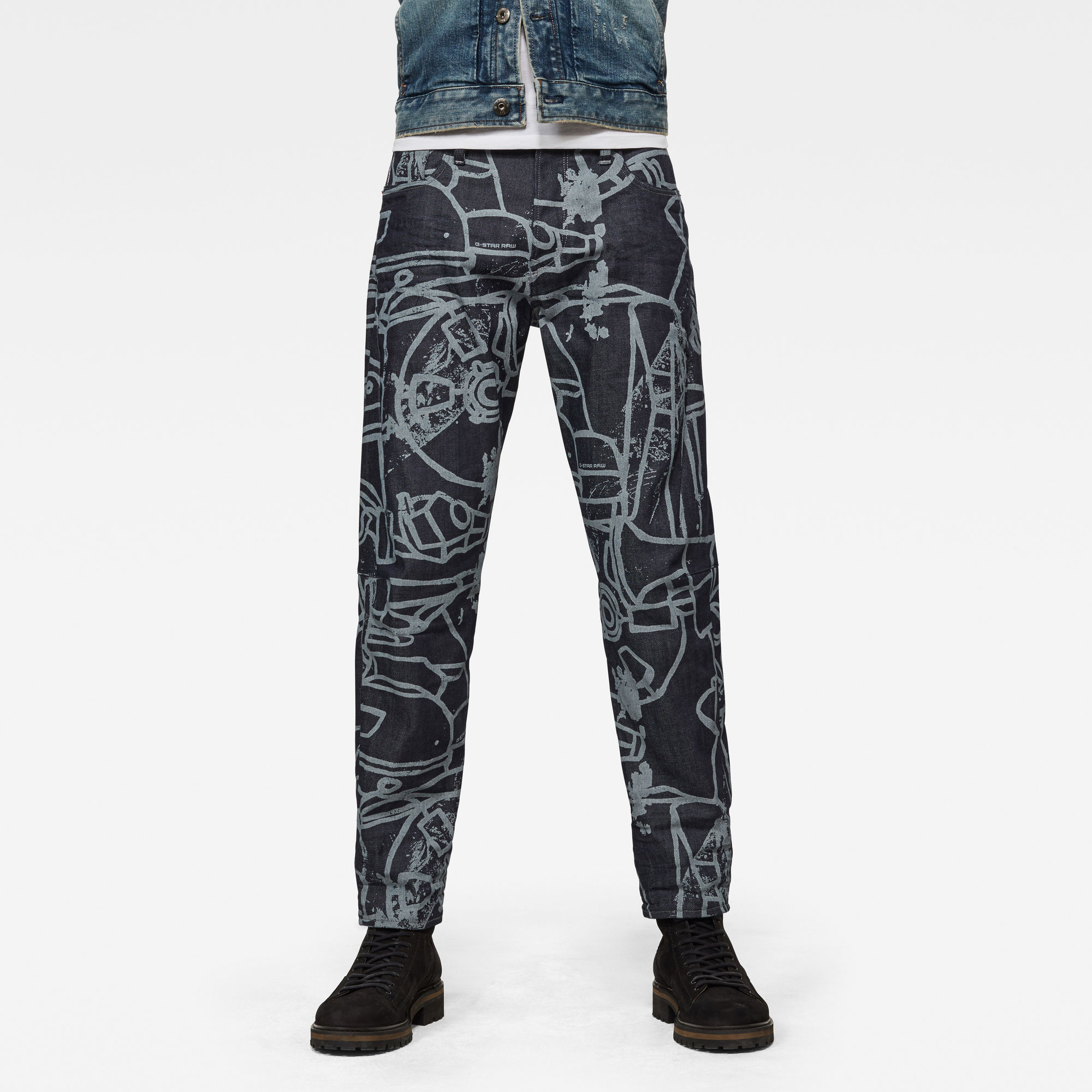 G-Star RAW Heren Scutar 3D Tapered Jeans Donkerblauw G-Star RAW Heren Scutar 3D Tapered Jeans Donkerblauw