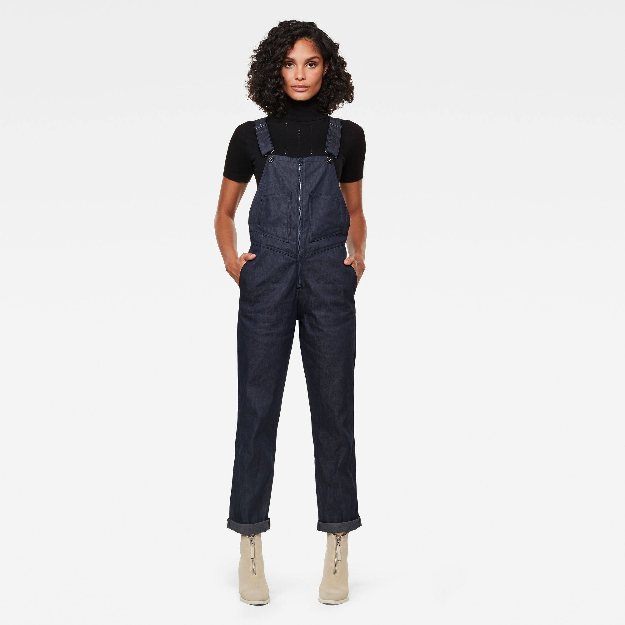 G-Star RAW Dames Lintell Denim Overal Donkerblauw G-Star RAW Dames Lintell Denim Overal Donkerblauw