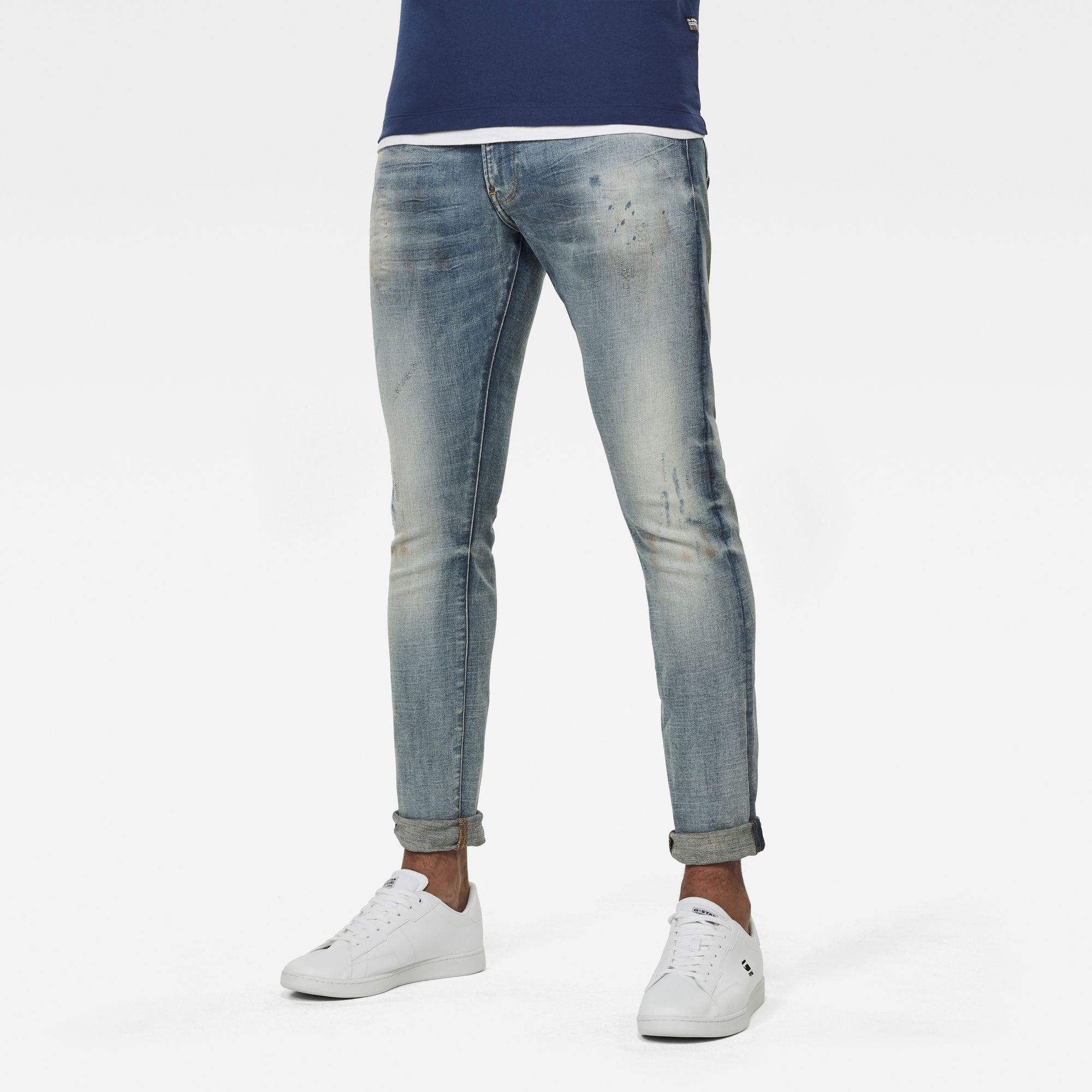 G-Star RAW Heren Revend Skinny Jeans Blauw G-Star RAW Heren Revend Skinny Jeans Blauw