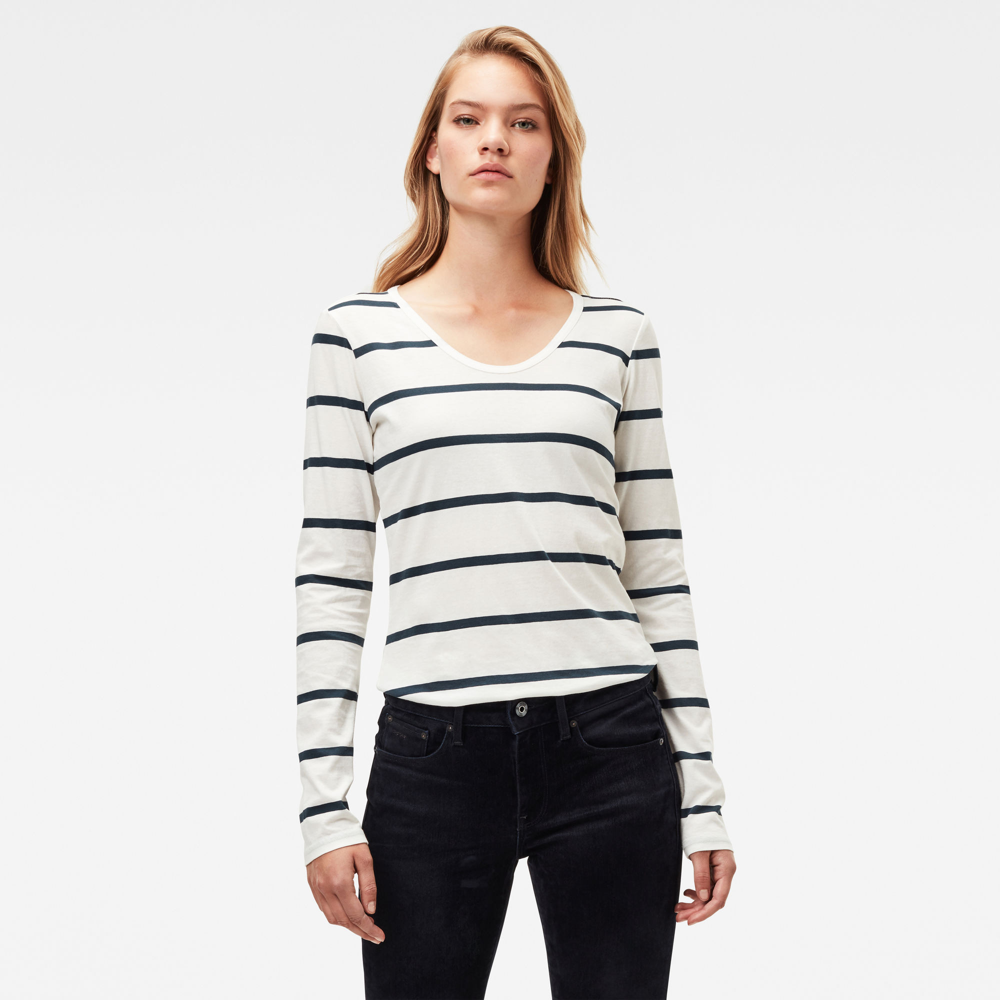 G-Star RAW Dames Core Eyben Slim Top Wit G-Star RAW Dames Core Eyben Slim Top Wit