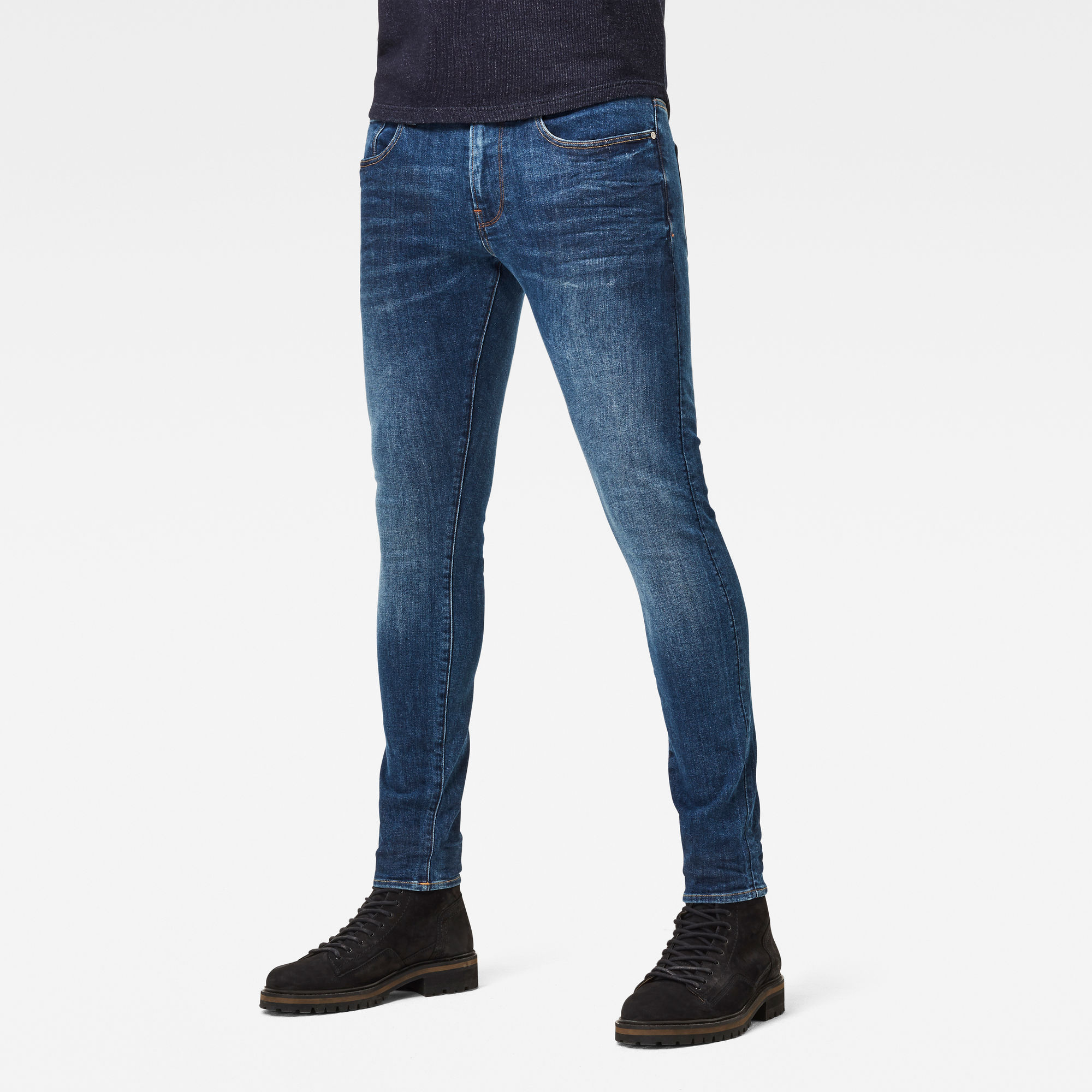 

3301 Skinny Jeans - Midden blauw - Heren