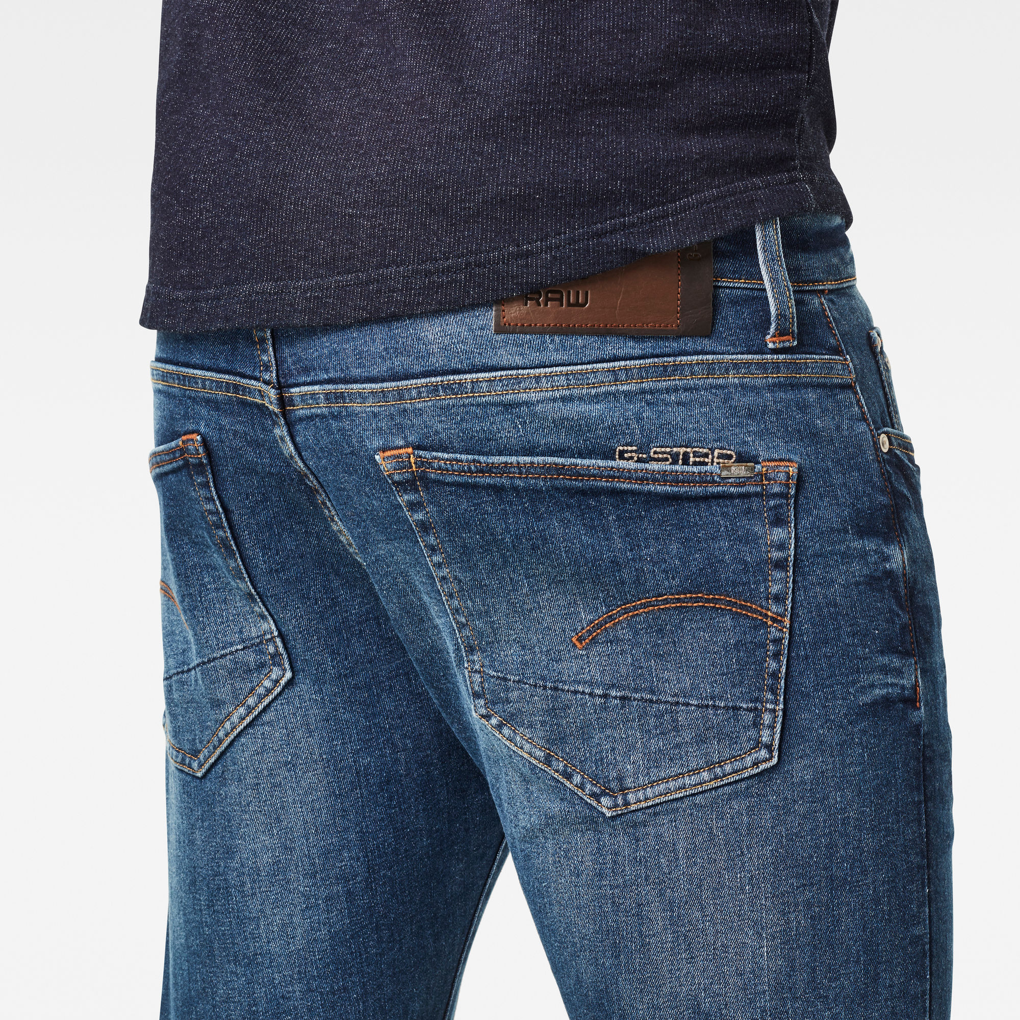 G-Star RAW 3301 Skinny Jeans Midden blauw Heren