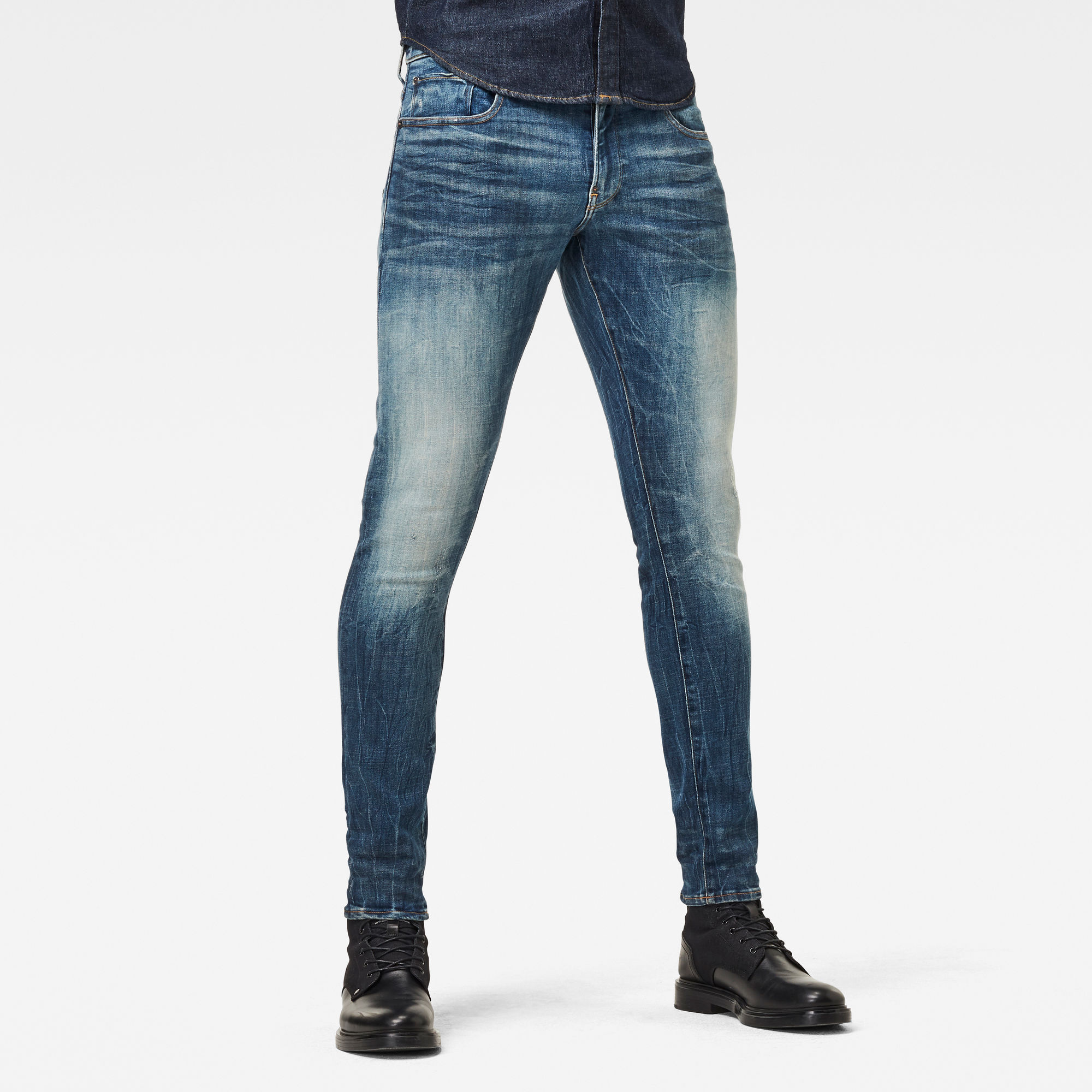 G-Star RAW Heren Revend Skinny Originals Jeans Blauw G-Star RAW Heren Revend Skinny Originals Jeans Blauw