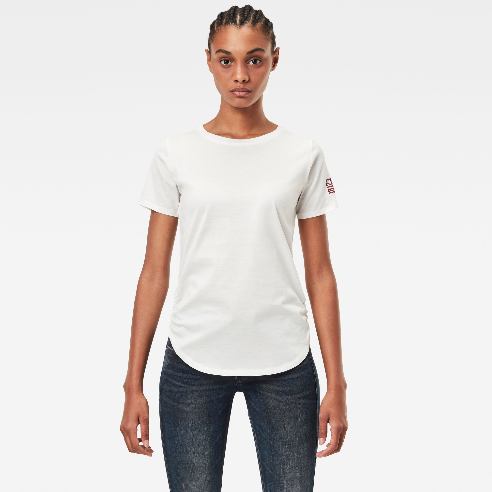 G-Star RAW Dames Small Graphic Mysid Optic Slim Top Wit G-Star RAW Dames Small Graphic Mysid Optic Slim Top Wit
