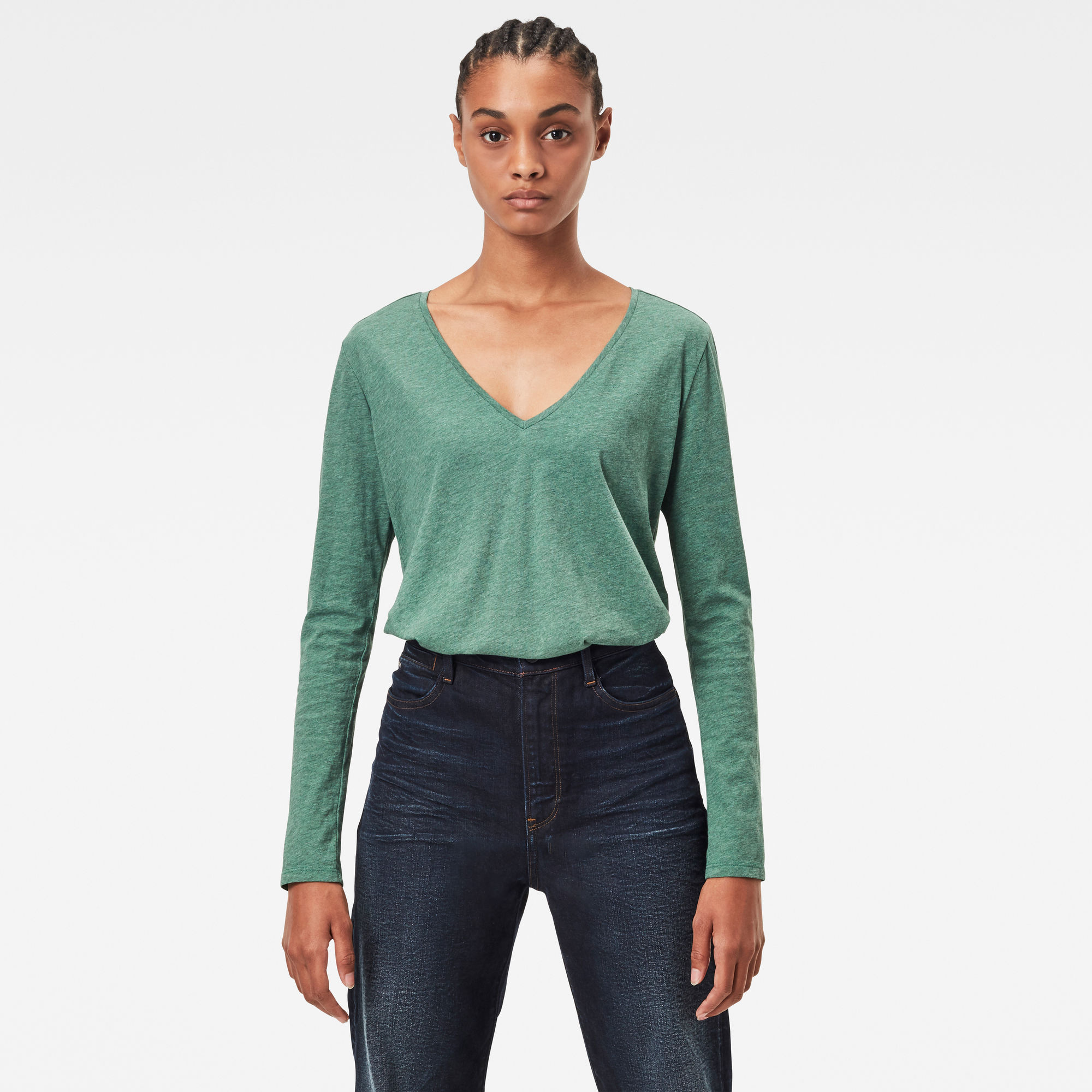 G-Star RAW Dames Core Straight Top Groen G-Star RAW Dames Core Straight Top Groen