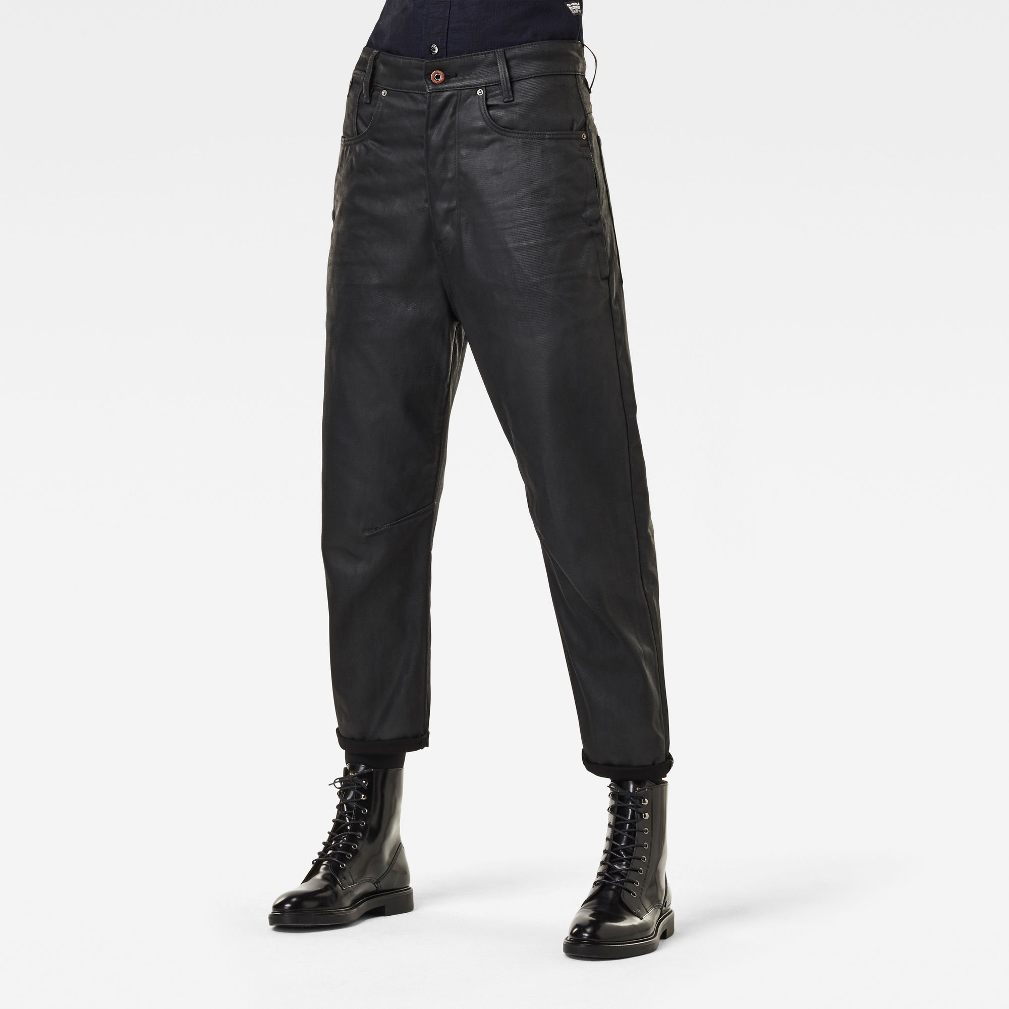 G-Star RAW Dames C-Staq 3D Boyfriend Crop Jeans Zwart G-Star RAW Dames C-Staq 3D Boyfriend Crop Jeans Zwart
