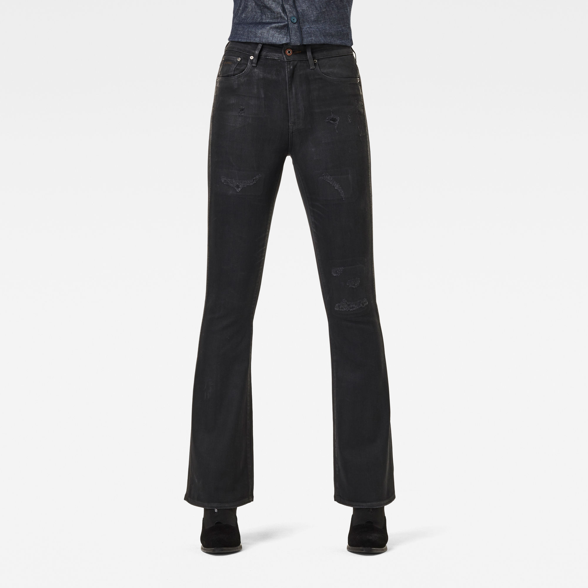 G-Star RAW Dames 3301 High Flare Jeans Zwart G-Star RAW Dames 3301 High Flare Jeans Zwart
